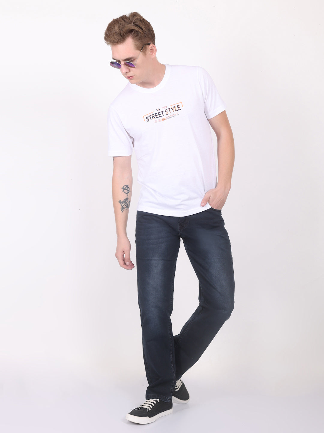 ZYKER SALES ROCK  STAR Men's Wide-Leg Fit Jeans
